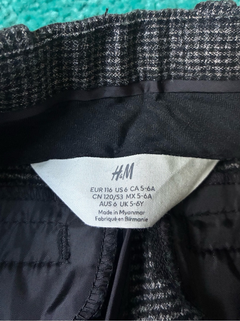 H&M Boys Checked Woven Suit (Grey/Black) Size 6 - Picture 12 of 13